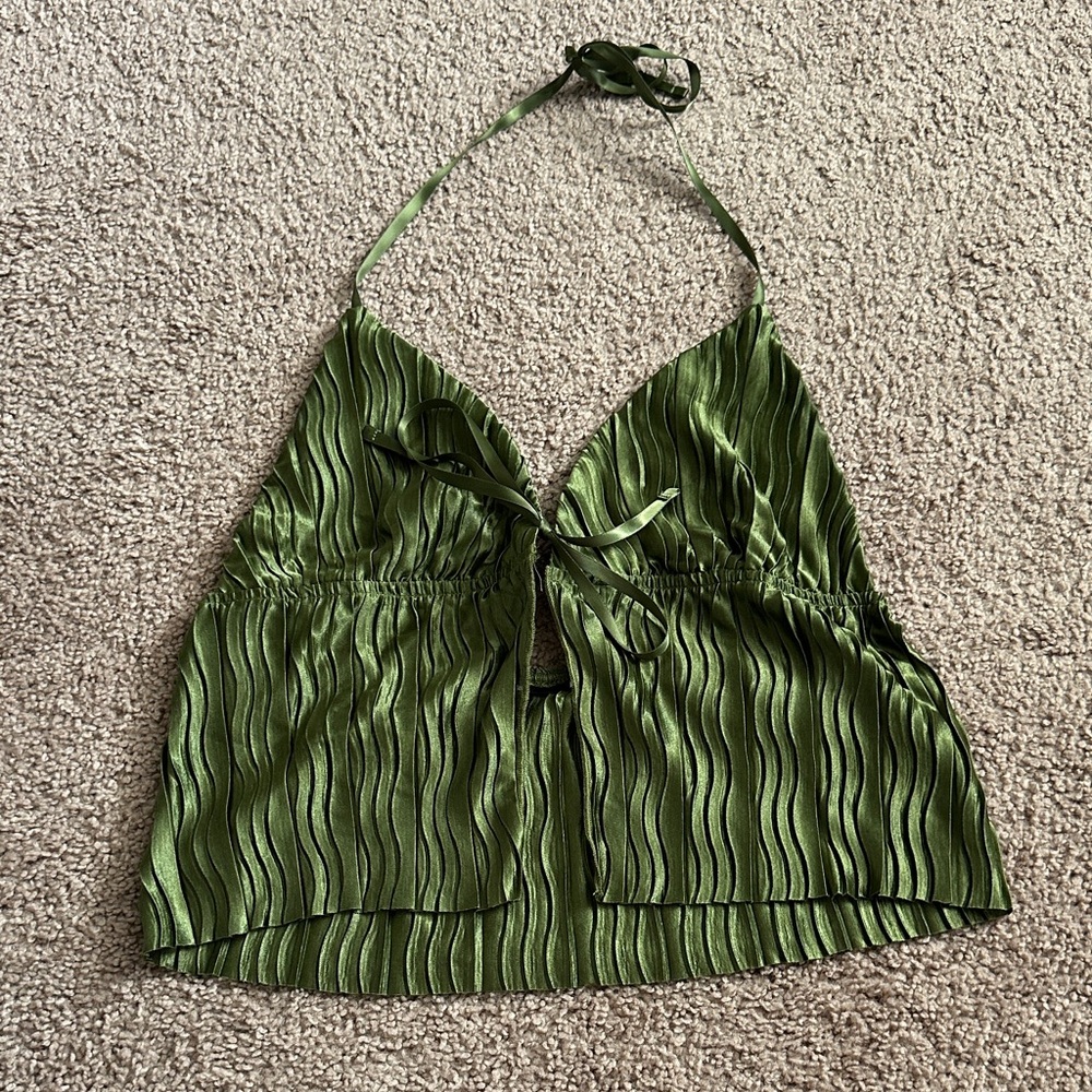 Green Halter Top
